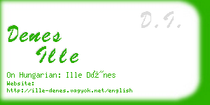 denes ille business card